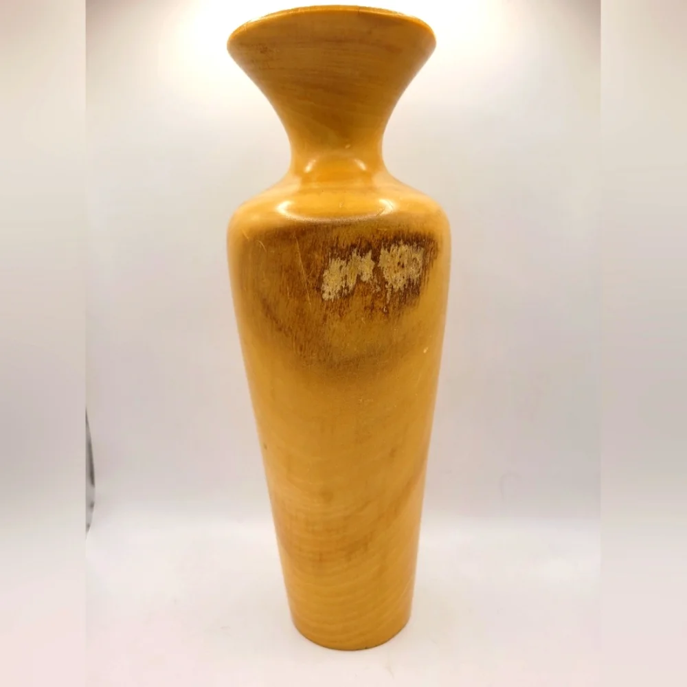 Vintage Handmade Wood Vase